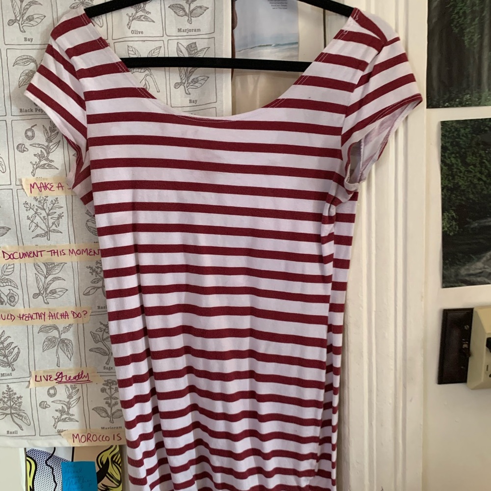 candy cane striped bodycon minidress